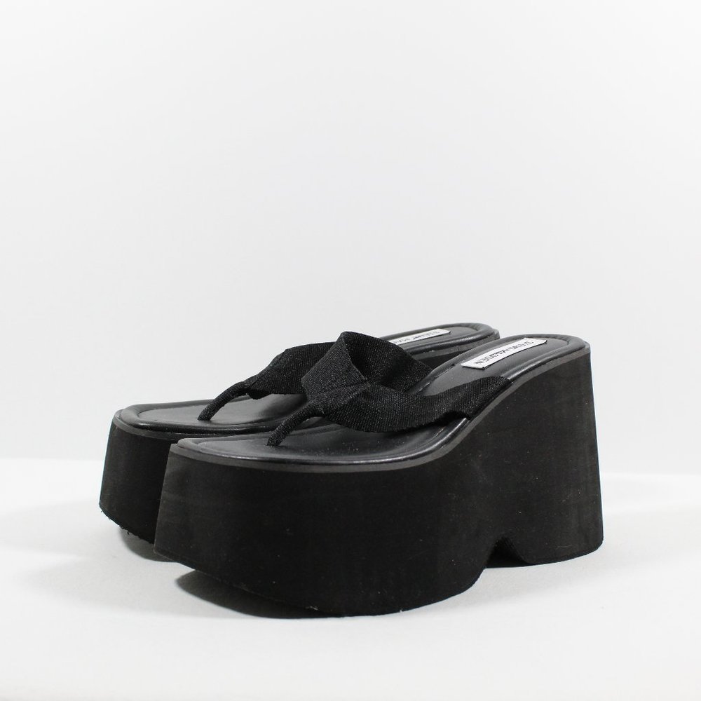 Steve Madden Gwen Platform Sandal - Black 7M